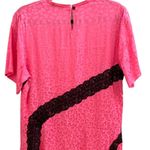 Koche asymmetrical mixed print leopard animal silk satin black lace mini dress Photo 9