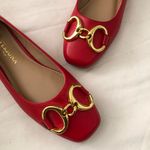 Versona Red ballet flats maryjanes gold buckle detail, very comfortable-Size 6 Photo 0