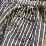 American Eagle Striped Pajama Pants Women’s Size Small Stretch White Grey VEUC Photo 7