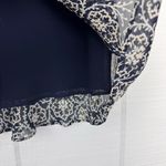 DKNY Classic Blue Cream Floral Mini Short Slip Skirt Size 4 Photo 3