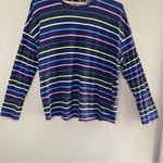 Gap  Women’s Navy Blue Rainbow Striped Long-Sleeve Tee, XL Photo 3