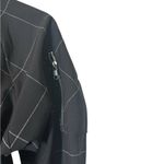 ALBION FIT Women's Black Checkered Bomber Jacket- Size Medium Photo 3
