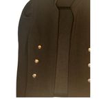 268. Black Faux Double Breasted Jacket | Size L | Classic Structured Outerwear Size L Photo 3