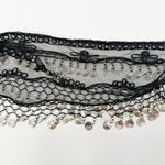 Belly Dancing Silver Embellished Costume Adjustable Tie Waist Belt One Size Black Photo 7