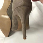 BCBGeneration WO SZ 7 TAUPE SUEDE PUMPS 4” HEEL Photo 6