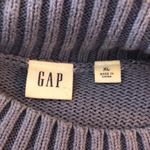 Gap Womens Sweater Tunic Mock Neck Striped Blue White XL Photo 2