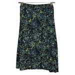Attention  Women's Blue Lime Green Floral Skirt Zips in Back Size 2X Photo 1
