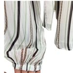 Ann Taylor NWT‎  Striped Ruffle Neck Long Sleeve Blouse Top Size Medium Photo 5