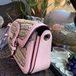 Coach Authentic Leather/suede/Straw flap logo Crosby/shoulder/wristlet bag Photo 9