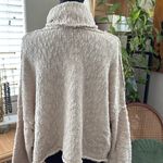 Free People Big Easy Oatmeal Knit Cropped Cowl Turtleneck Sweater Photo 1