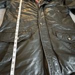 Luigi lamberto Women 50 Mid Length parka Leather Jacket Lined. Black. Black Size undefined Photo 3