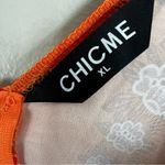 Chicme Belted Maxi Dress Womens XL Orange Floral Lightweight Resort Vacation Photo 5