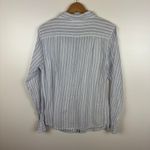 Sundry  Womens Gauzy Cotton Blue‎ Striped Button Up Shirt Sz 2 (M) Coastal Beachy Photo 8