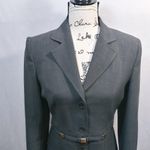 Vertigo Paris  Gray Blazer Suit Jacket Belted Career Office Preppy Size M Photo 1