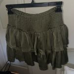 Olive Green Tiered Skirt Size undefined Photo 0
