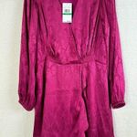 Michael Kors Michael  Petite Jacquard Snakeskin Print Ruffled Mini Dress Size L Photo 2