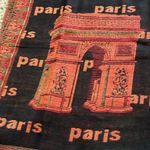 Paris themed blanket scarf in gorgeous color palette size 64” x 27.5” Photo 5
