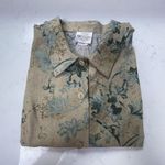 Vintage TR Bentley floral linen collared vest gilet top beige multi Sz L Size L Photo 10