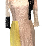 Bar III   Patchwork Lace Sheath Dress Sz M Romantic Whimsigoth Colorblock Boho Photo 0
