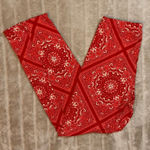 Agnes & Dora  Red Bandana Print Leggings‎ Casual Pants Trendy Fashion Bottoms Photo 0