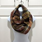 infinity Look Brown, Yellow and Orange Plaid  Scarf Photo 3