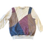 Teddi crewneck vintage‎ patchwork design with SHOULDER PADS Photo 0