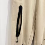 Nike  Tech Fleece Lounge Pants Joggers Womens XS Beige Sweatpants Zip Drawstring Photo 7