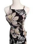 Lulus 🌸 Love Abloom Black Floral Print Lace-Up Maxi Dress – Size XS 🌸 Photo 4