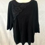 Lane Bryant black lace detail knit sweater top size 18/20 Photo 0
