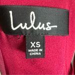 Lulus  sexy satin strappy ruffle raspberry dress size XS Photo 9