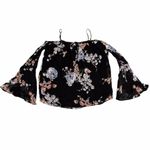 Anthropologie Ghost London Floral Chiffon Ansel Open Shoulder Top Blouse Small Photo 4