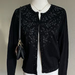 Kathie Lee Collection  Black Knit Cardigan Photo 0