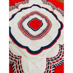 Vintage Paoli Red White Blue Geometric Abstract Rope Design 1960/70s Scarf Photo 6