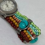 Vivani women Watch 30mm Oval Shaped Face mother pearl dial size 6” running Photo 2