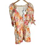 For Love & Lemons  Julep Floral Linen Mini Dress Size Medium Photo 1