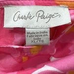 Charlie Paige  Floral‎ Top Shirt Size XL Floral Babydoll Pink Beach Resort NWT Photo 7
