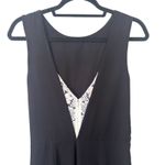 Saks 5th Avenue RED SAKS FIFTH AVENUE Lace Detailed Pleated Jumpsuit Black Small Photo 2