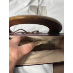 Vintage Brown Bamboo‎ Unbranded Satchel Handbag Photo 5