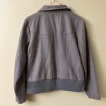 Steve Madden New Purple Wool Blend Ruffled Front Bomber Jacket Size XL Photo 7