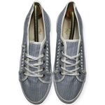 Jack Rogers  Women’s 7.5 Blue White Pinstripe Seersucker Carter Trainers Sneakers Photo 2