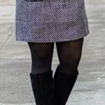 Loft  Tweed Pocket Mini Skirt Sz 4 Lined Girl Boss Work Outfit Old Money Blogger Photo 0