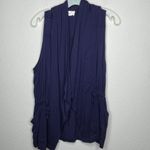 Sady & Lu Sweater Vest‎ Cardigan Purple Size XL Photo 4