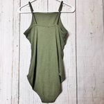 Rue 21  Olive Green Thin Strap Knitted Bodysuit With Snap Closure Sz M NWOT Photo 7