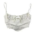 House Of CB - Flynn Cropped Poplin Corset in White Photo 0