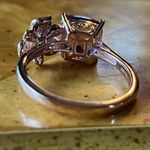 Natural Rose de France Amethyst Sterling Silver Flower Ring Size 9 Purple Photo 3