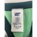 Lands' End  Tankini Top Womens‎ 14 Green White Sporty Chlorine Resistant Swimwear Photo 3