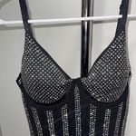 Black Bling/Bedazzled Mini Dress US M Size M Photo 1