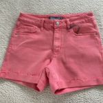 Just USA Shorts Women's Fruit Punch Pink Denim Cuffed Frayed Hem Size 27 Photo 2