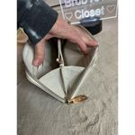 Michael Kors Women's Ivory Zip-Around Wallet Pebble Leather Logo Photo 4