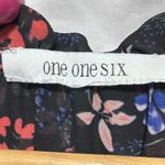 One One Six Womens Maxi Dress M Black Floral Boho Tiered Cottagecore Whimsigoth Size M Photo 7